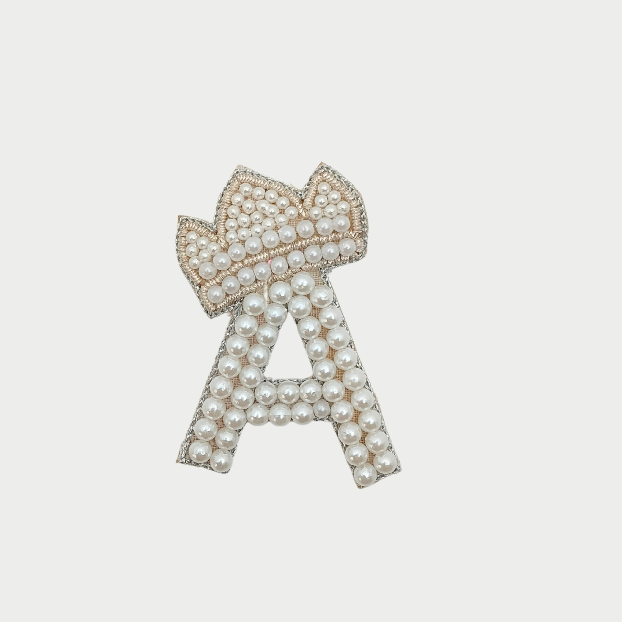 Regal Pearl Crown Alphabet 'A' Patch