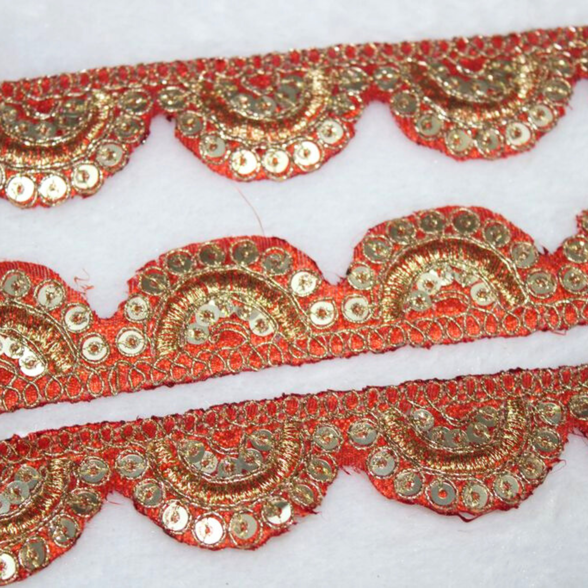 Sequin Half-Moon Lace