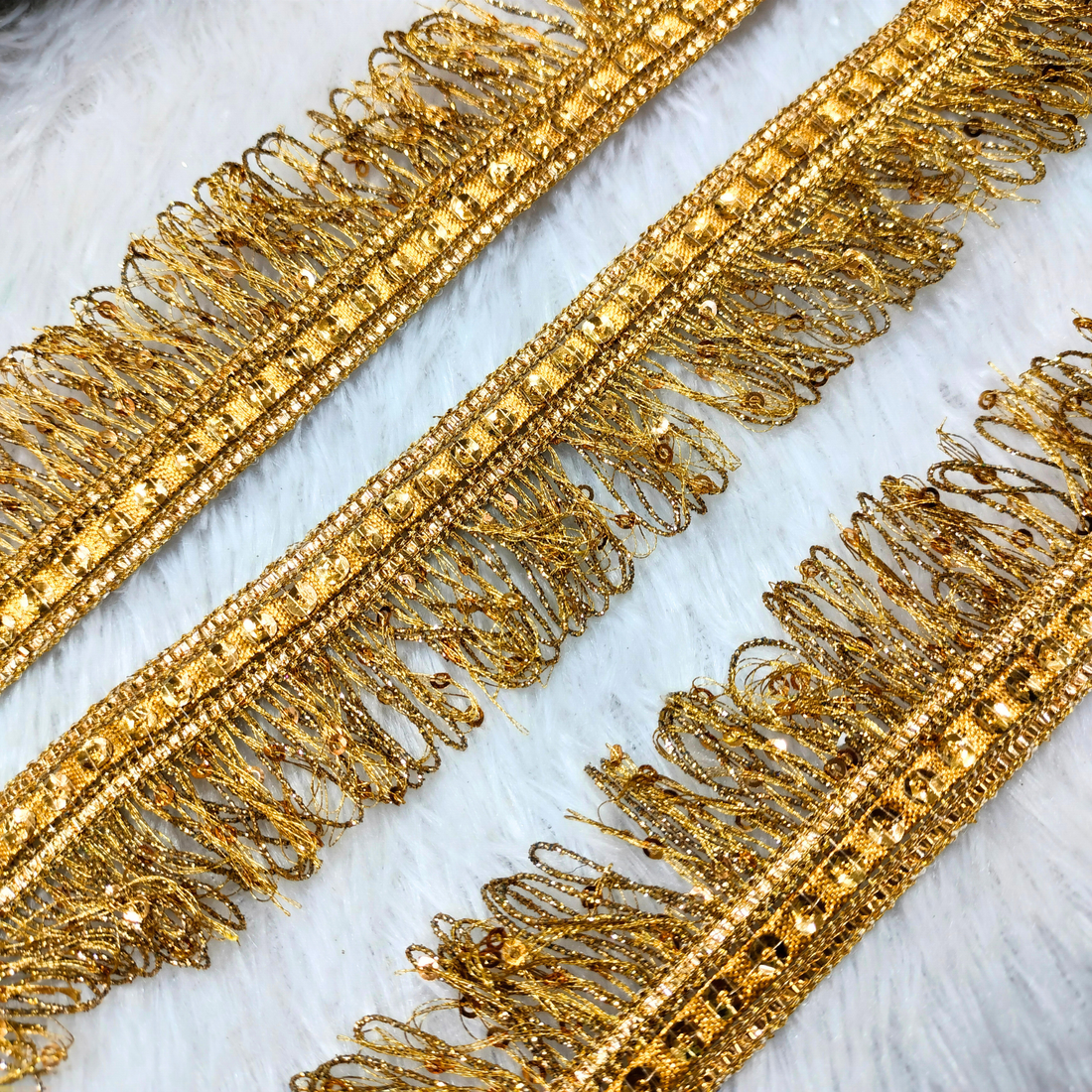 Fringed Sequin Loop Trim