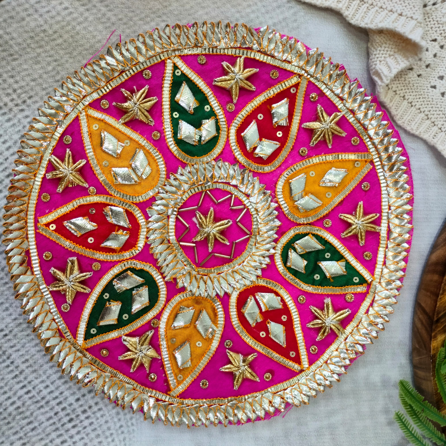 Round Gota Patti Patch