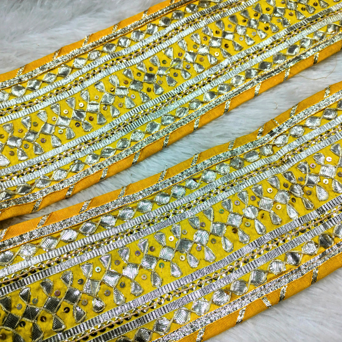 Geometric Sequin Embroidered Lace