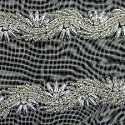 Beads & Stone Embellished Handwork Lace hover image