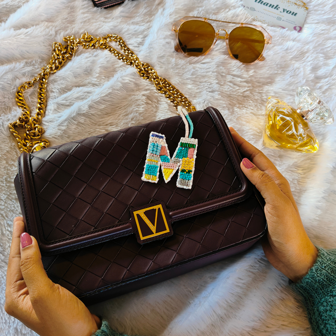 BohoBeadworks Alphabet 'M' Bag Charm