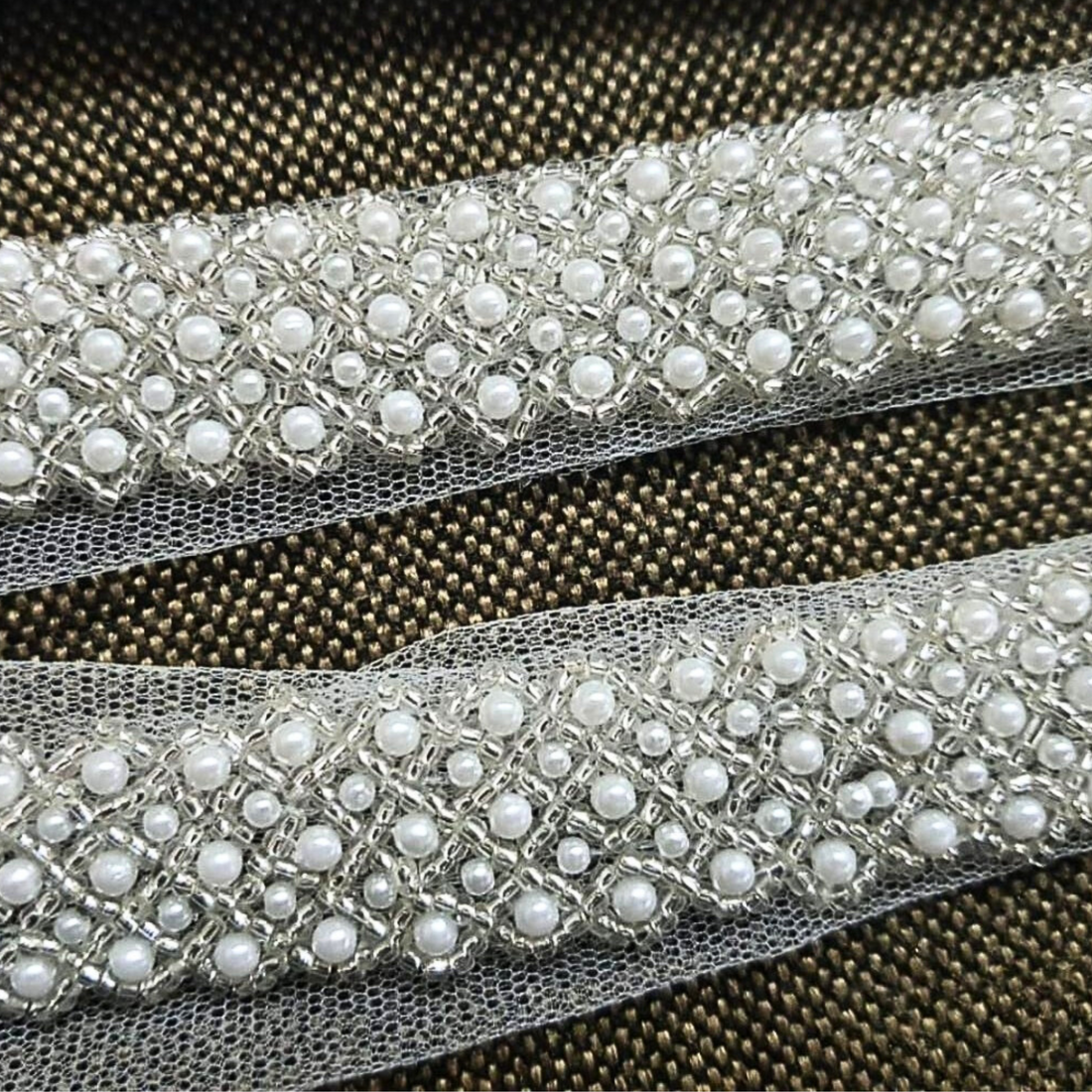 White Pearl Handwork Trim