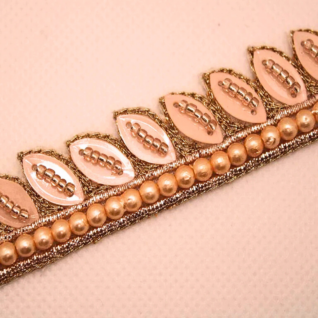 Golden Embellished Handwork Lace Border