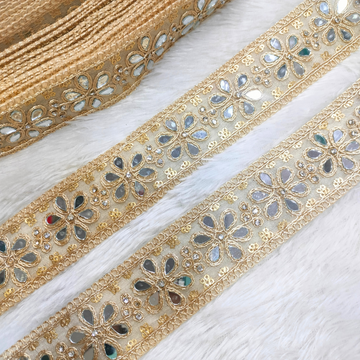 Mirror And Stone Embellished Trim