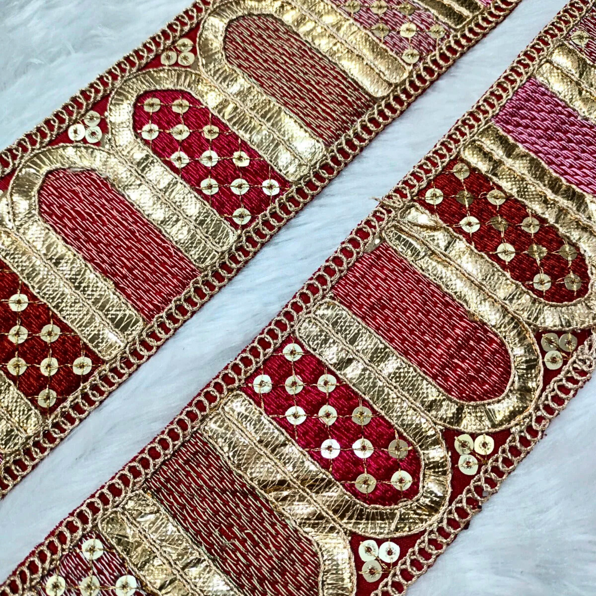 Multicolor Embroidery Work Lace