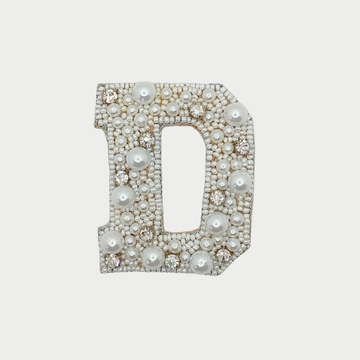 Stone & Pearl Alphabet 'D' Patch
