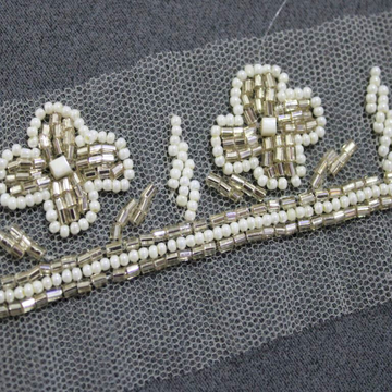 Handcrafted Cutdana and Pearl Embellished Trim