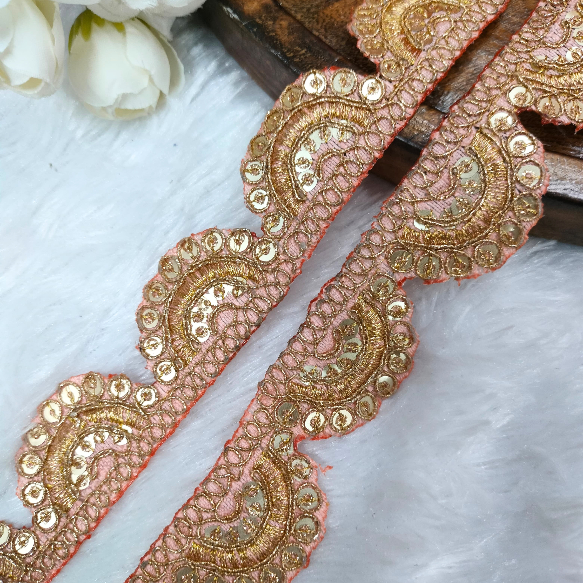 Sequin Half-Moon Lace