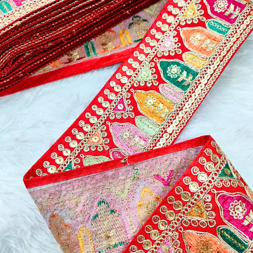 Multicolor Embroidered Lace