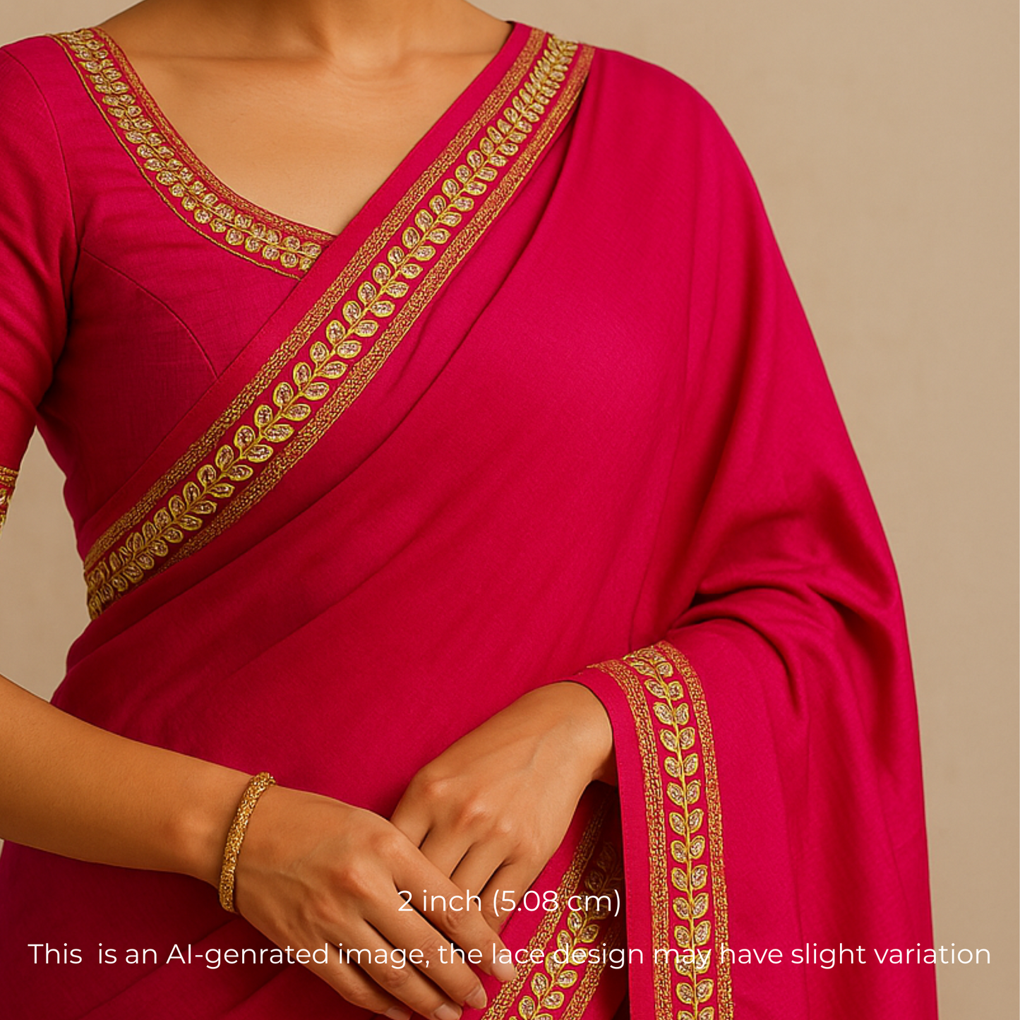 Pink Fancy Embellished Trim
