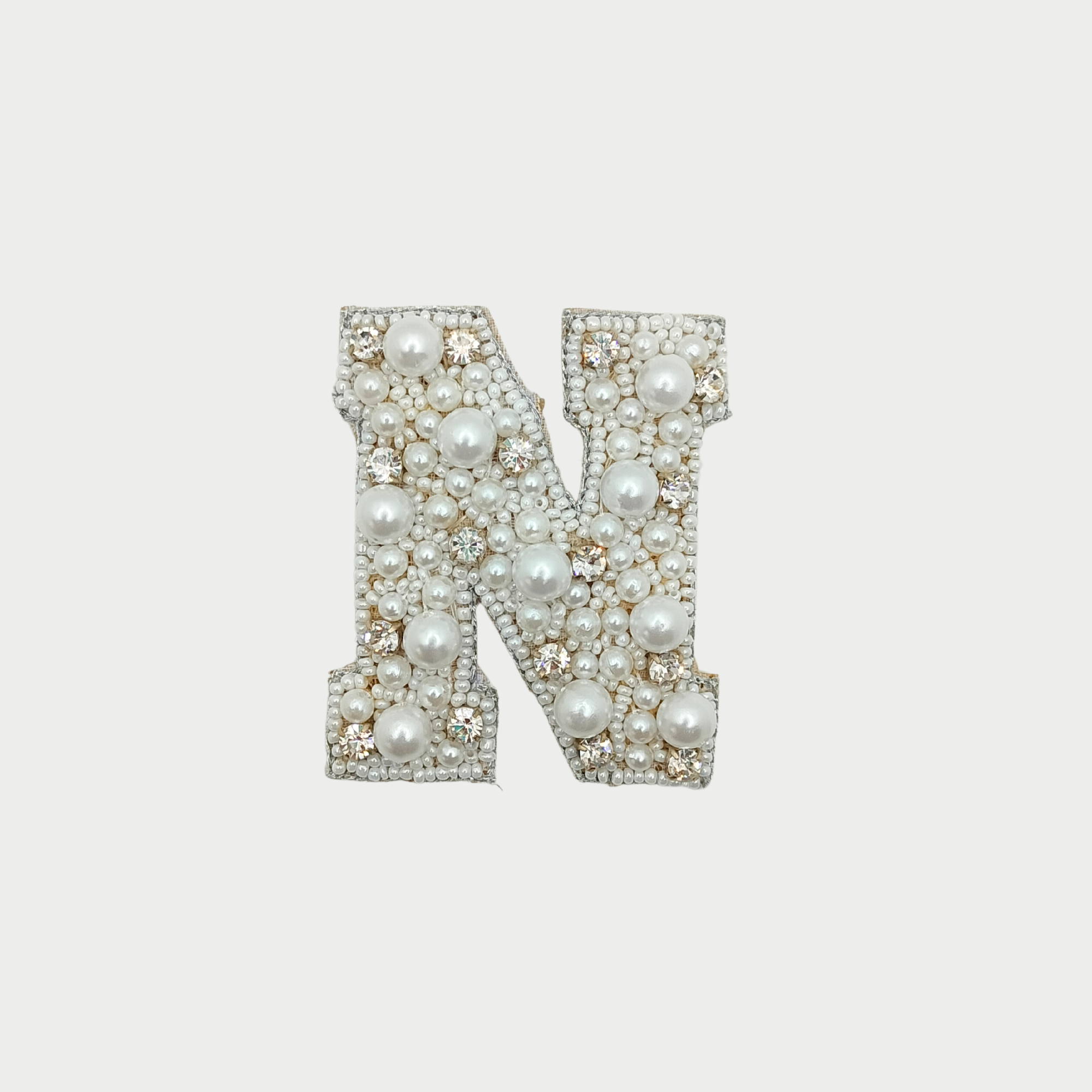 Stone & Pearl Alphabet 'N' Patch