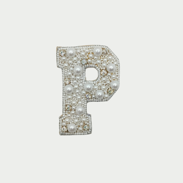 Stone & Pearl Alphabet 'P' Patch
