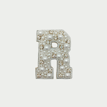 Stone & Pearl Alphabet 'R' Patch