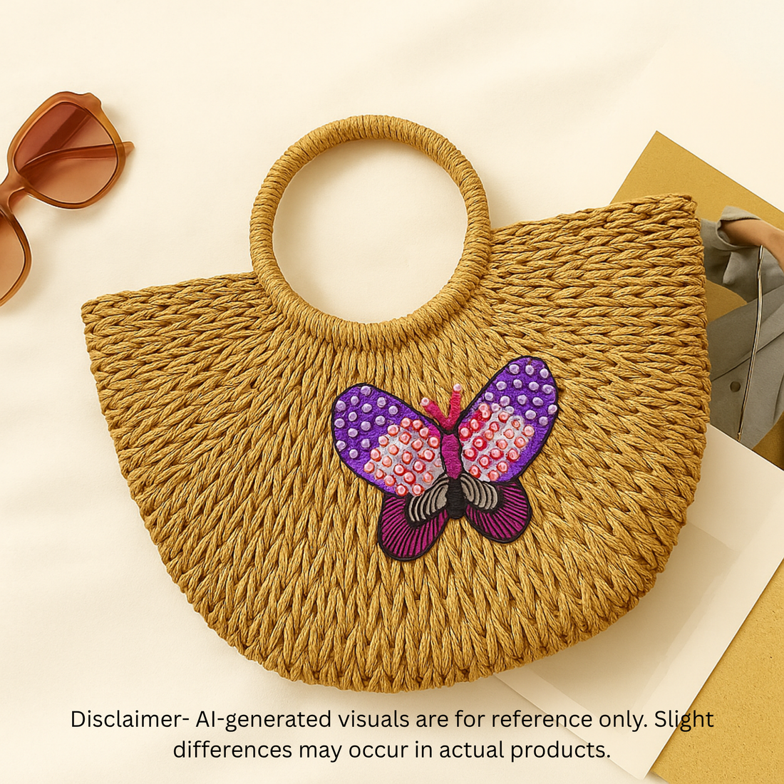 Purple Sequin Butterfly Handmade Patch
