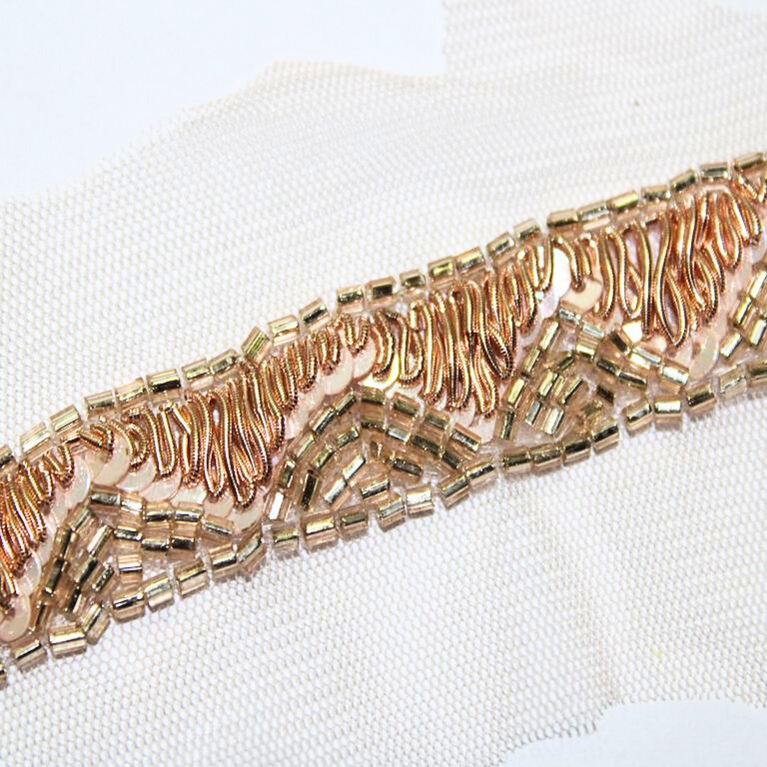 Rose Gold Embellished Handcrafted Trim