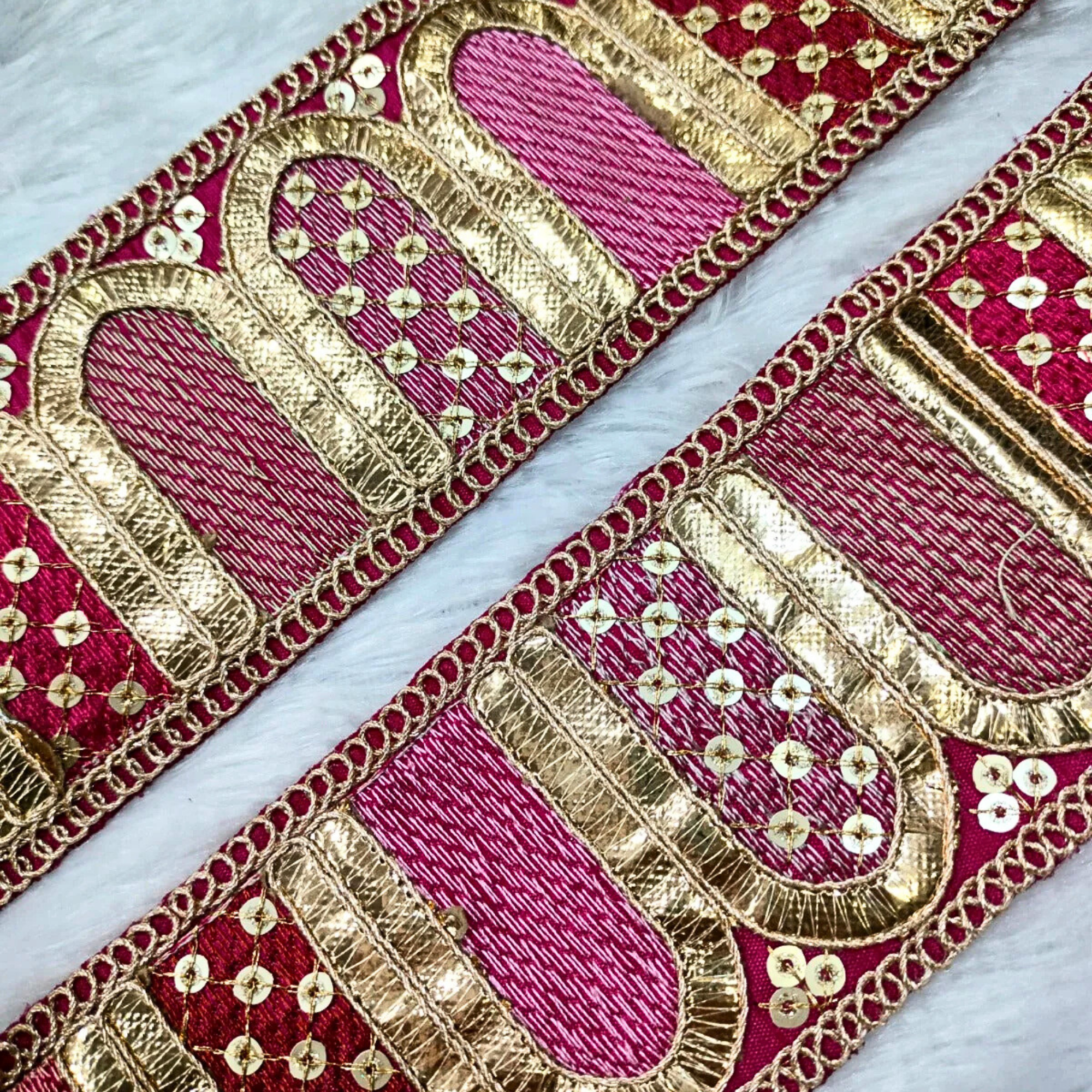 Multicolor Embroidery Work Lace