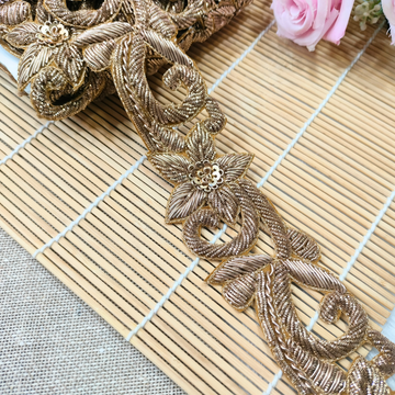 Golden Handcrafted Zardozi Trim