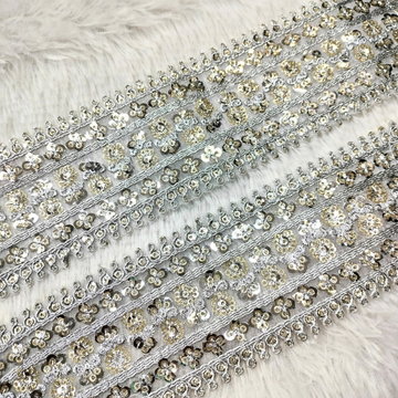Fancy Silver Zari Trim
