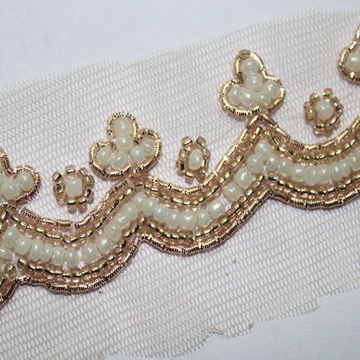 Handcrafted Pearl Embellished Trim