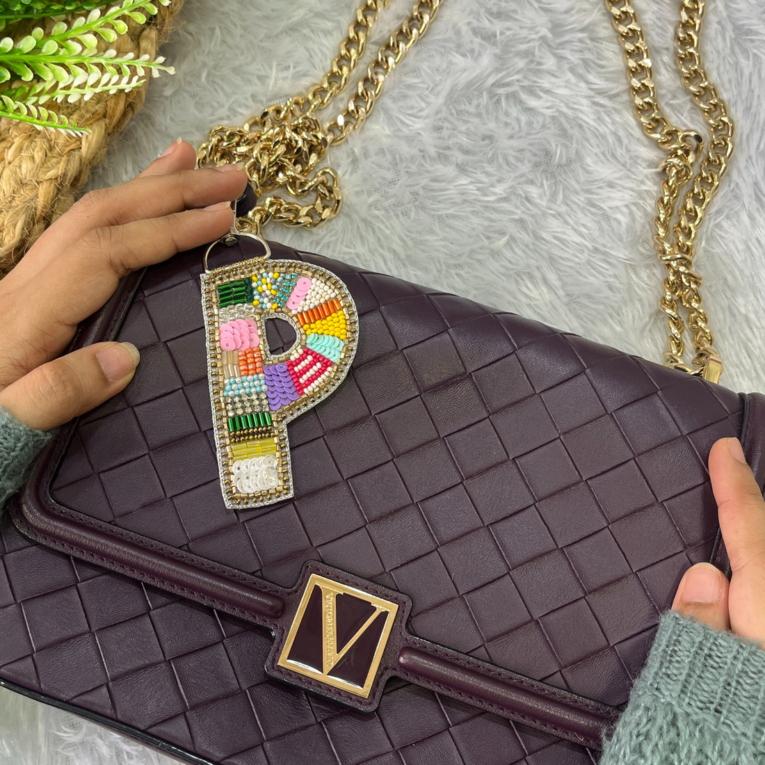 Color Crush Bag Charm 'P' Bag Charm