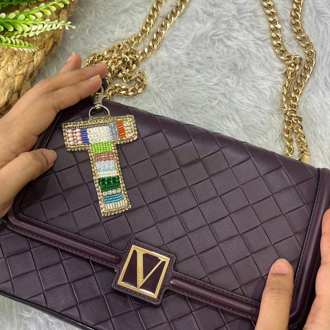 Color Crush Bag Charm 'T' Bag Charm