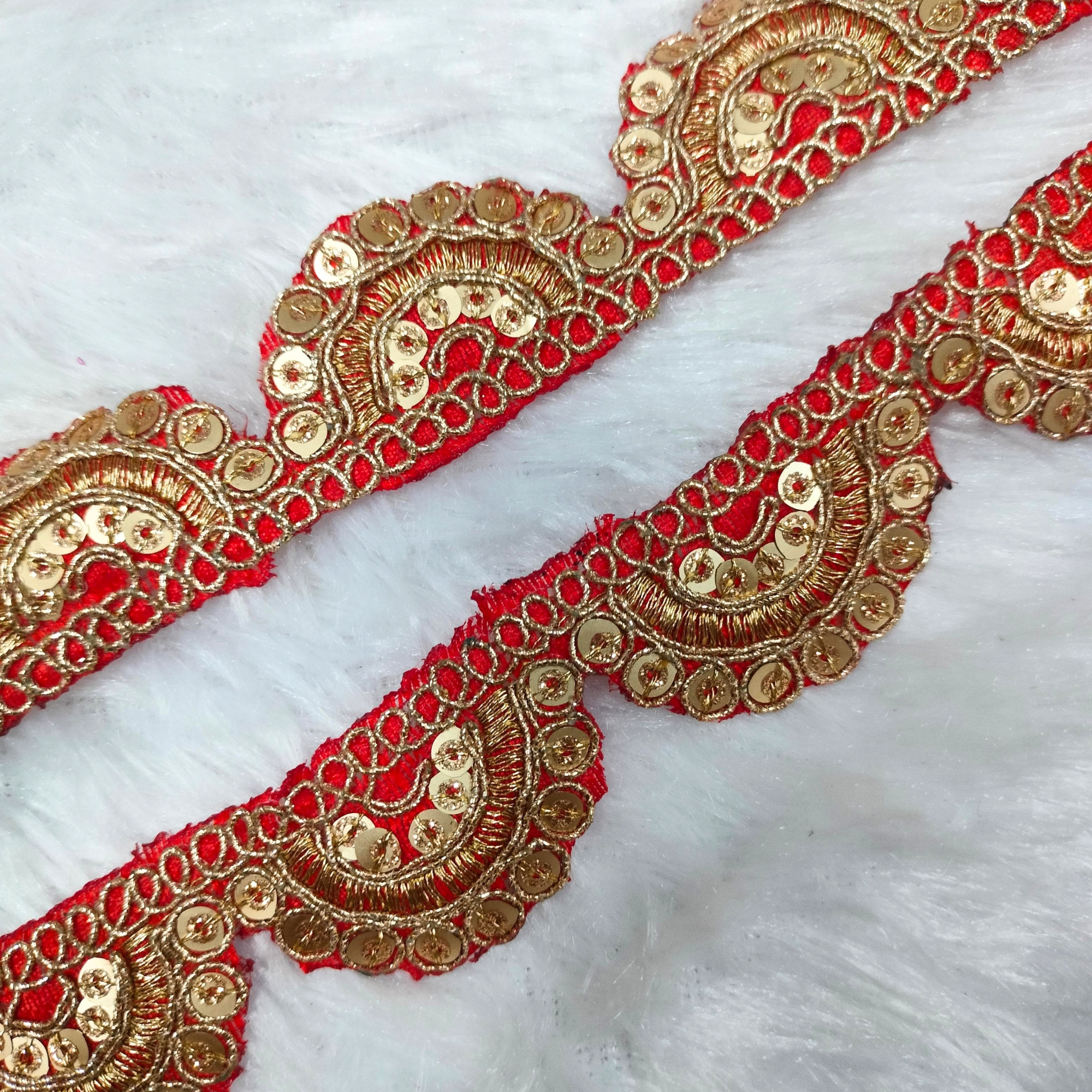 Sequin Half-Moon Lace