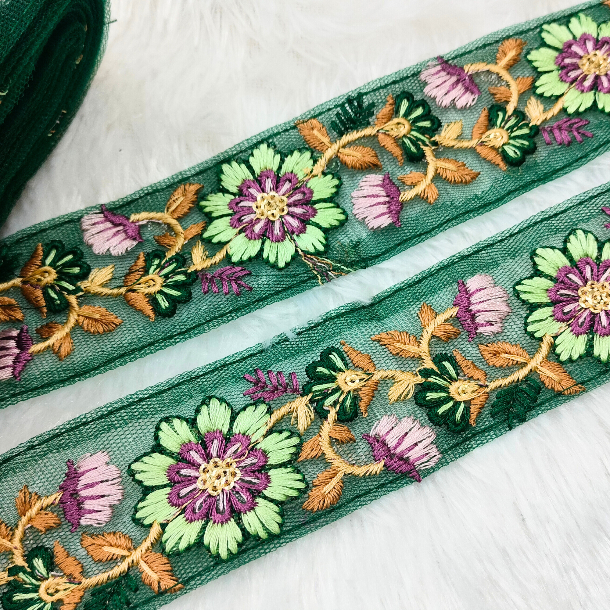 Multicolor Embroidered Trim
