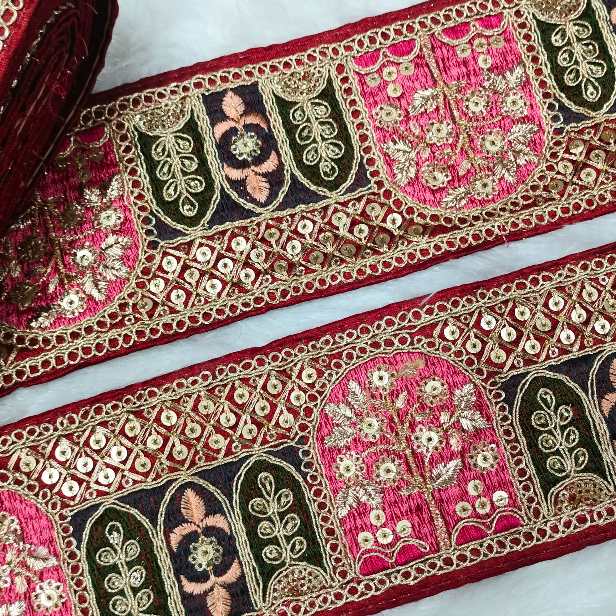 Multicolor Zari Work Lace