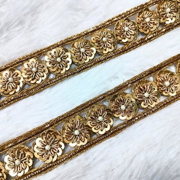 Antique Gold Floral Trim