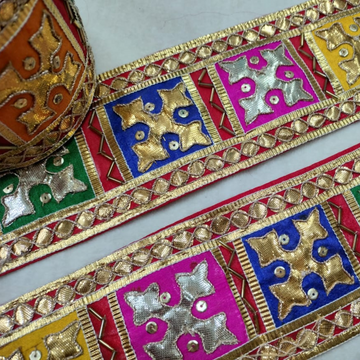 Multicolor Handcrafted Gota Lace