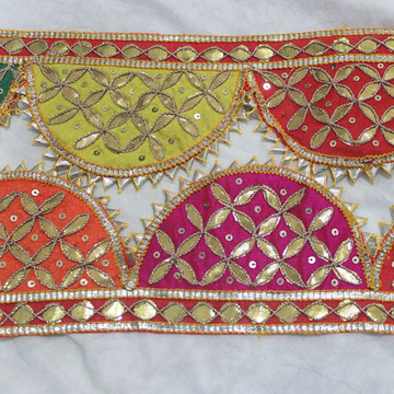 Multicolor Handcrafted Gota Work Lace
