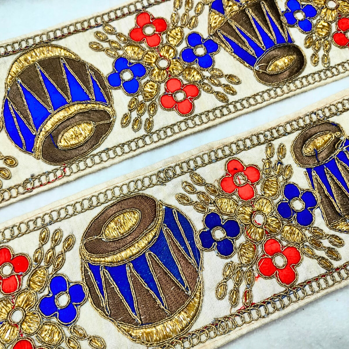Fancy Zari and Thread Work Embroidered Border
