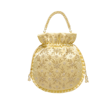 Golden Glow Embroidered Potli