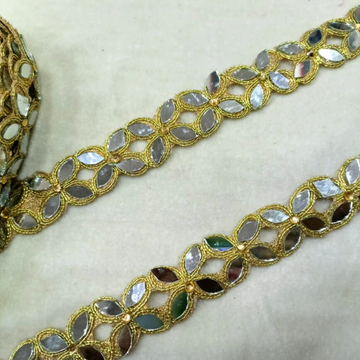 Embellished Mirror Work Lace
