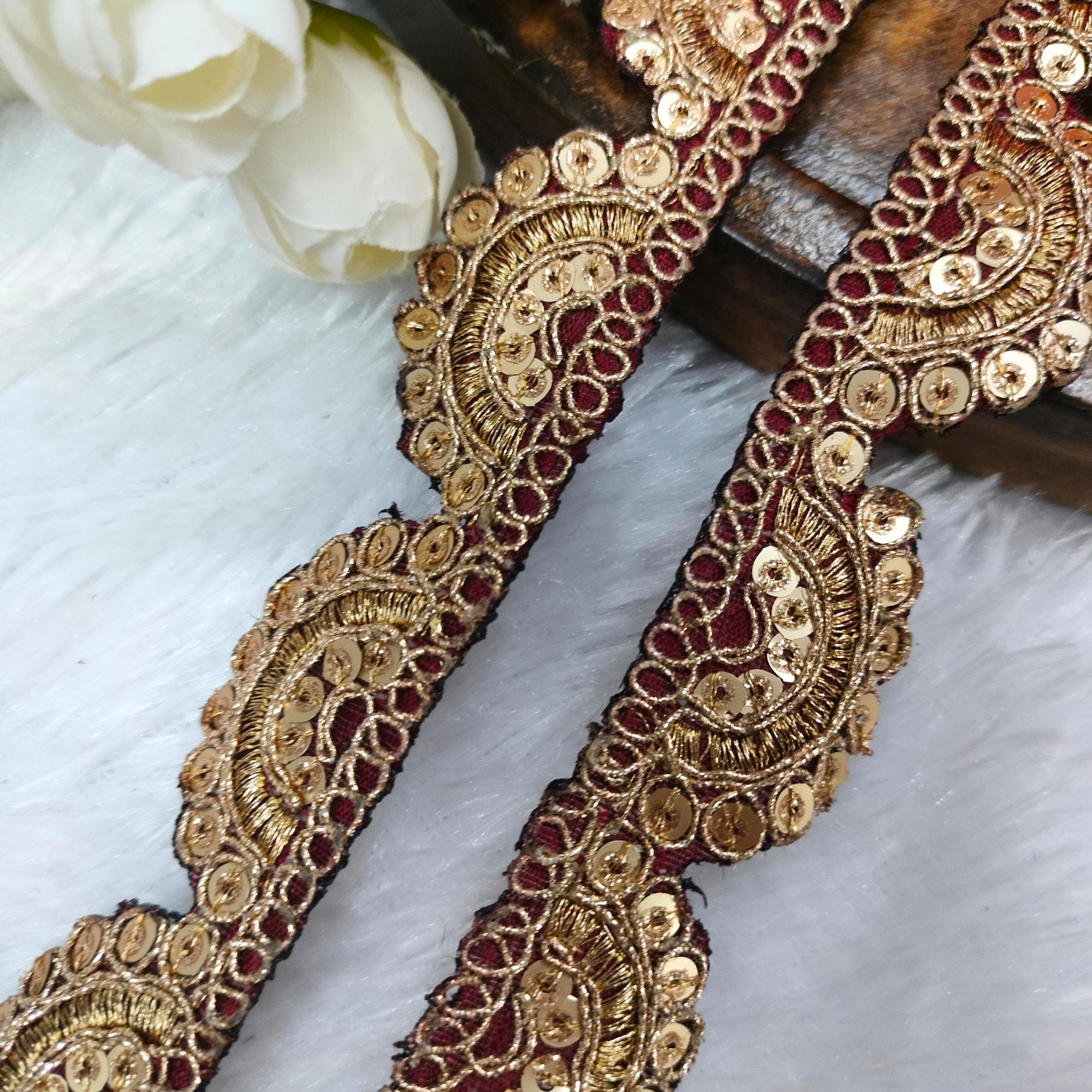 Sequin Half-Moon Lace