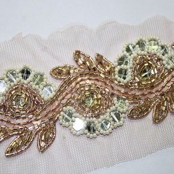 Multicolor Mirror Work Handcrafted Trim