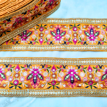 Multicolor Embroidered Trim
