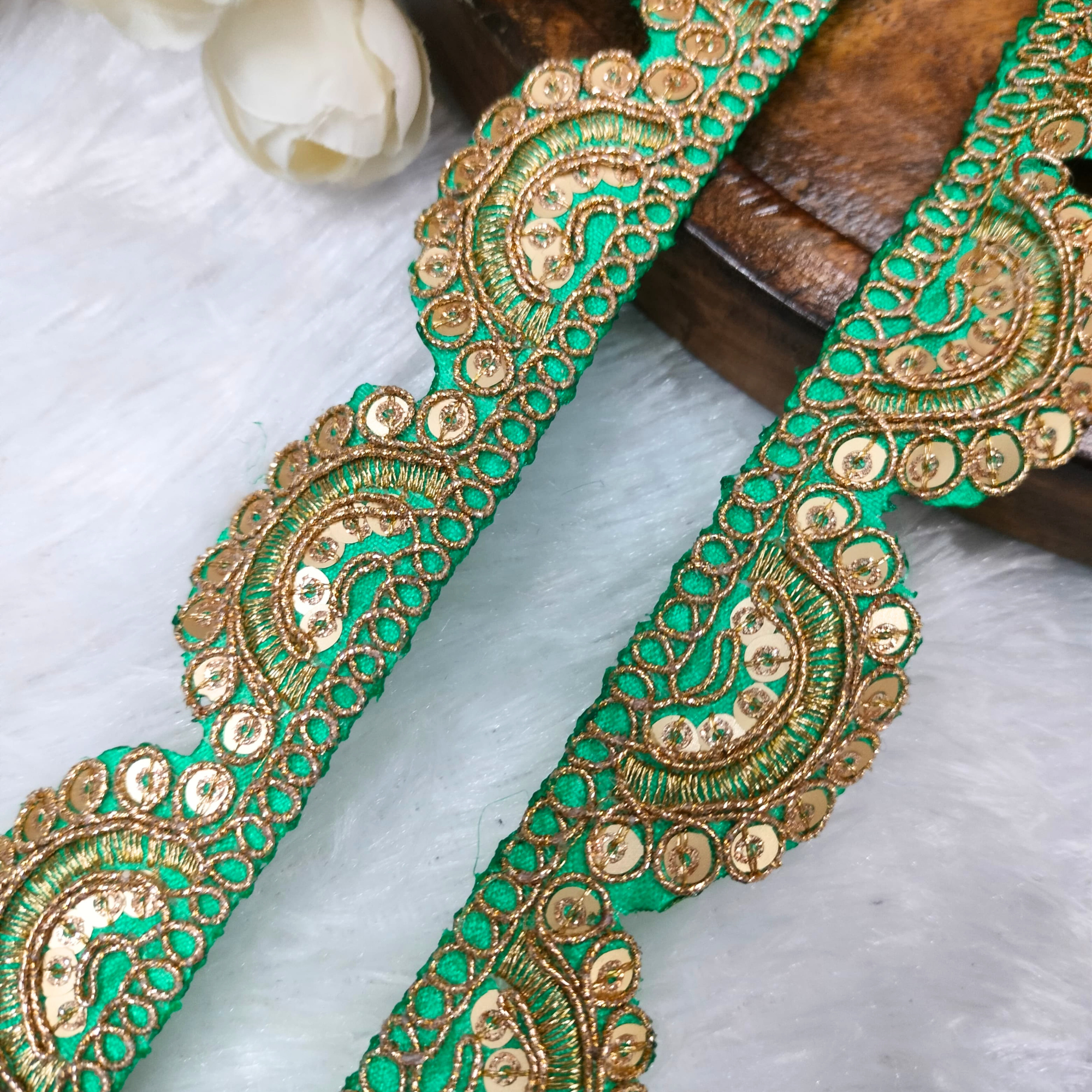 Sequin Half-Moon Lace