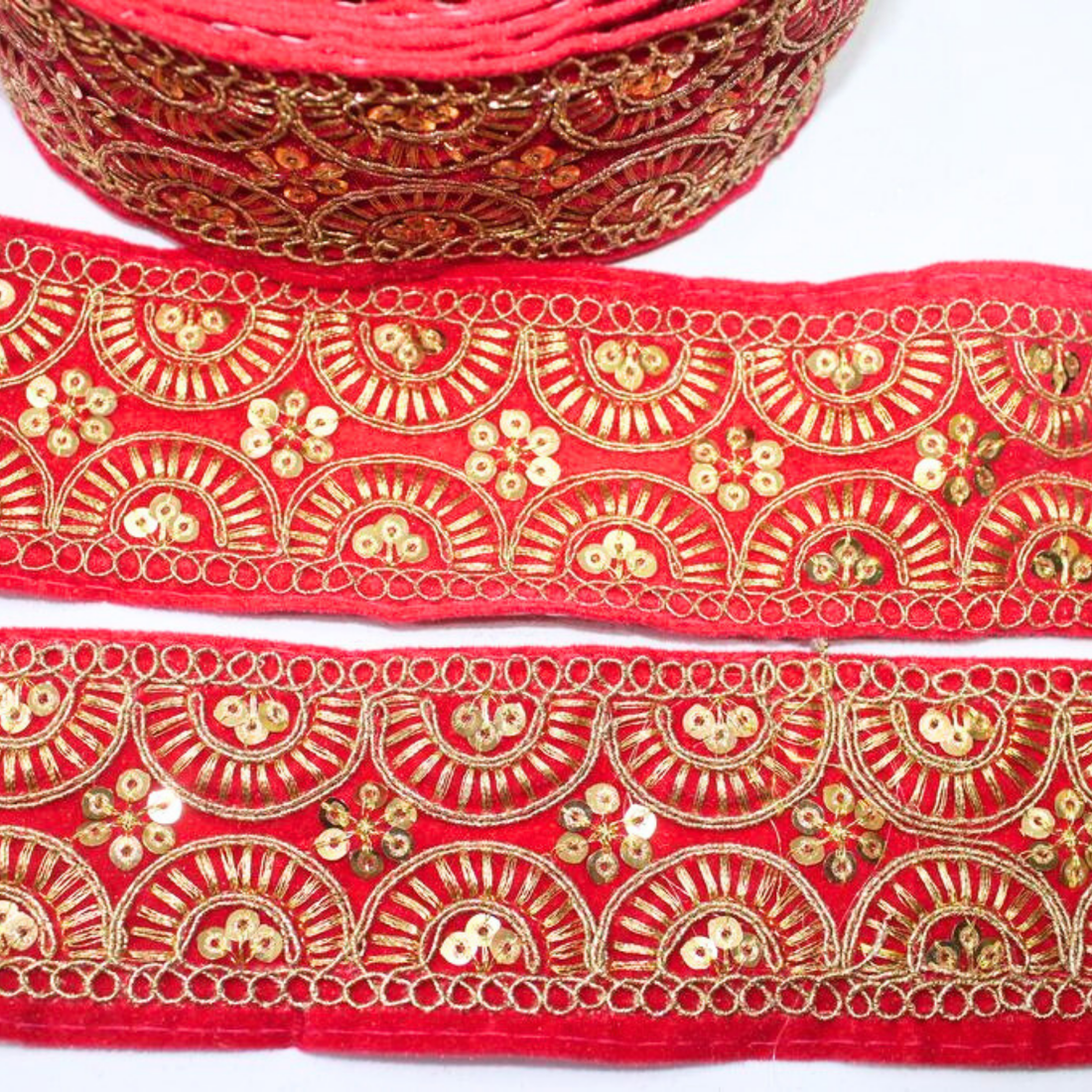 Fancy Zari And Sequin Trim