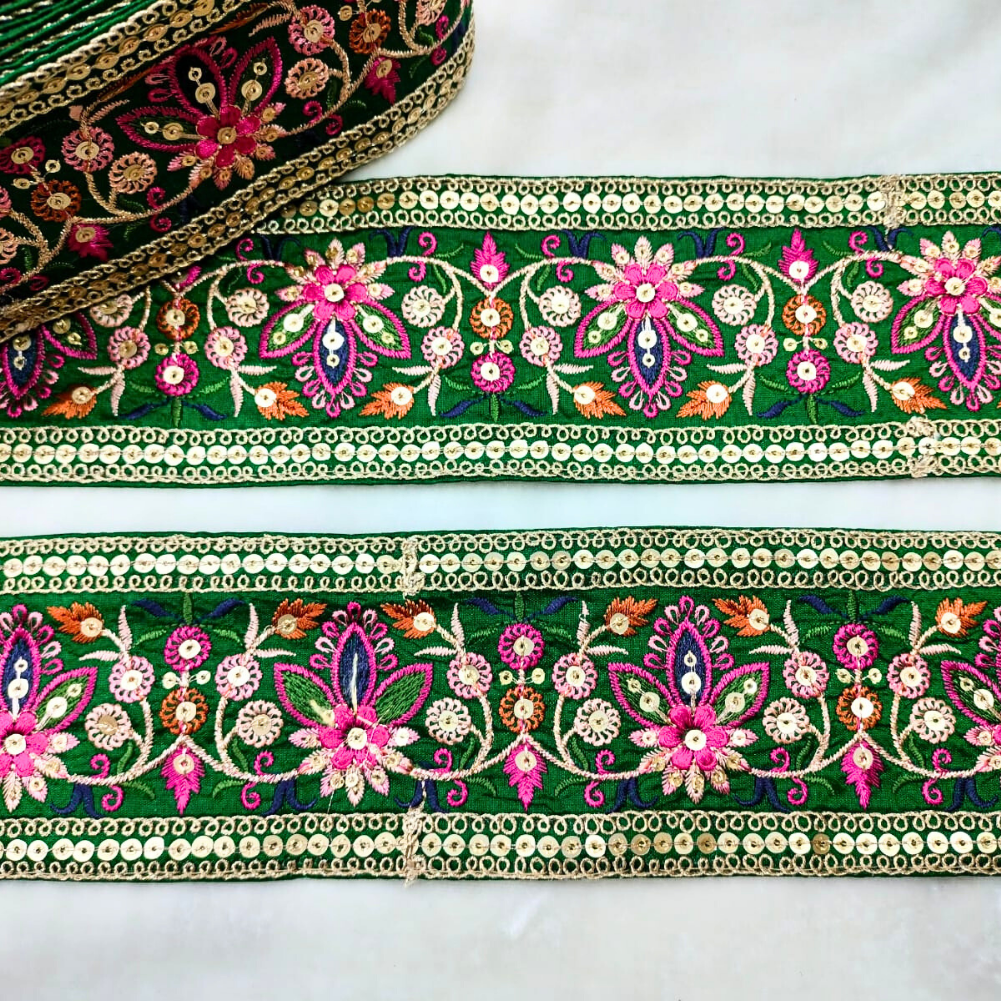 Multicolor Embroidered Trim