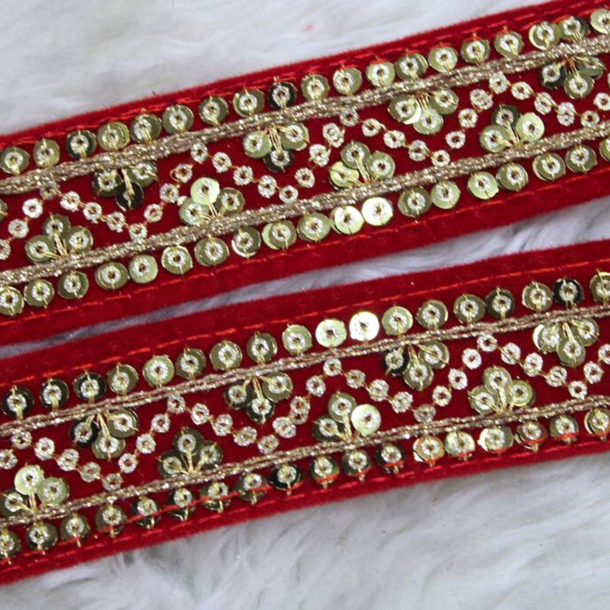 Fancy Zari And Sequin Trim