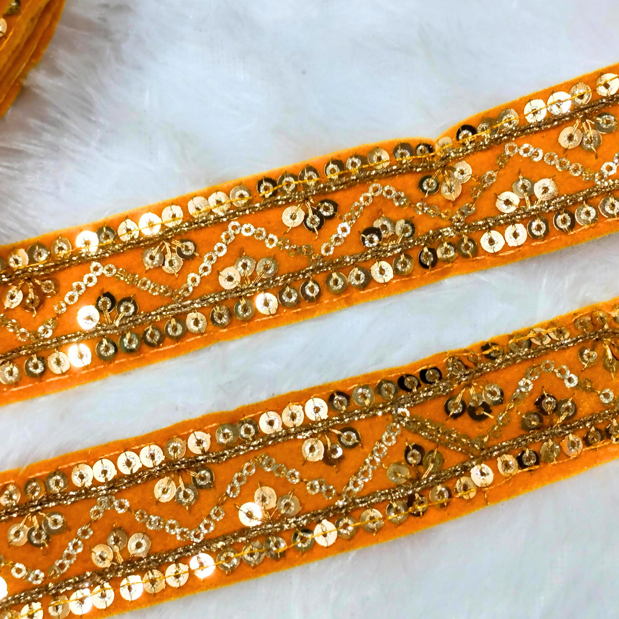 Fancy Zari And Sequin Trim