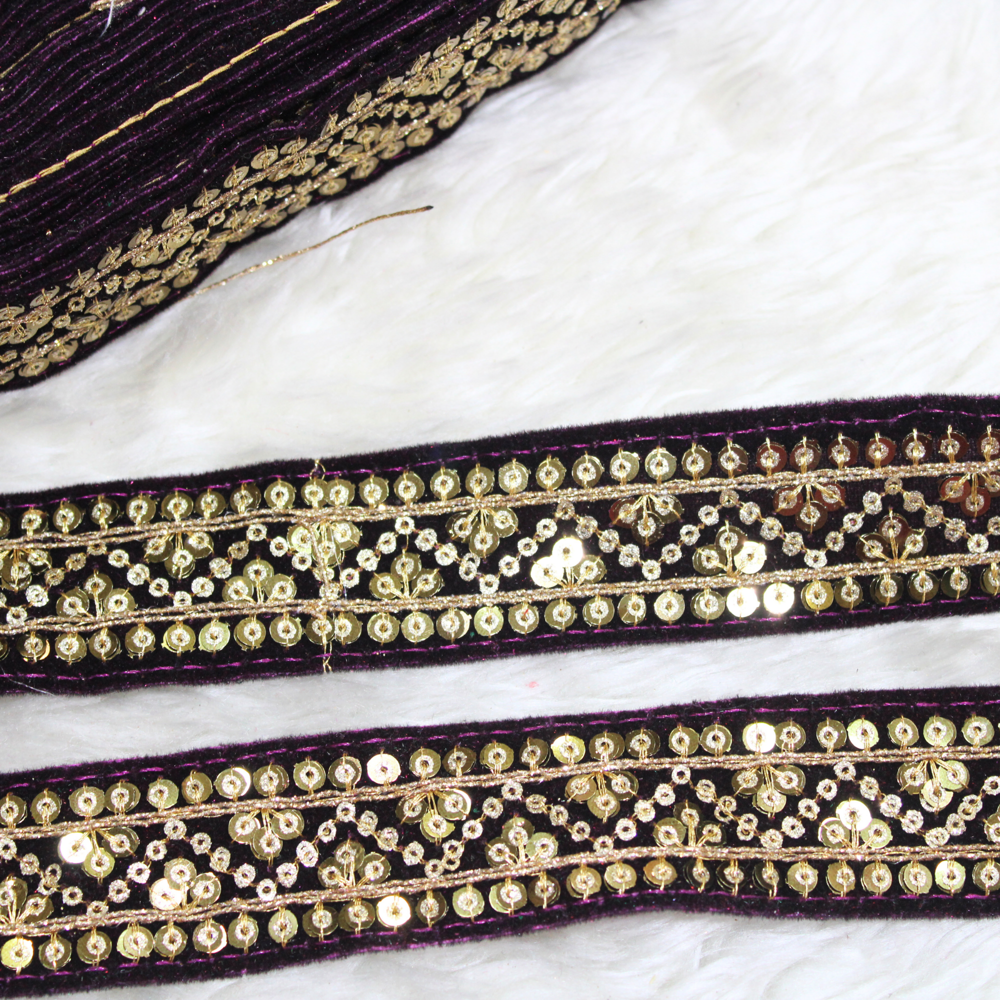 Fancy Zari And Sequin Trim