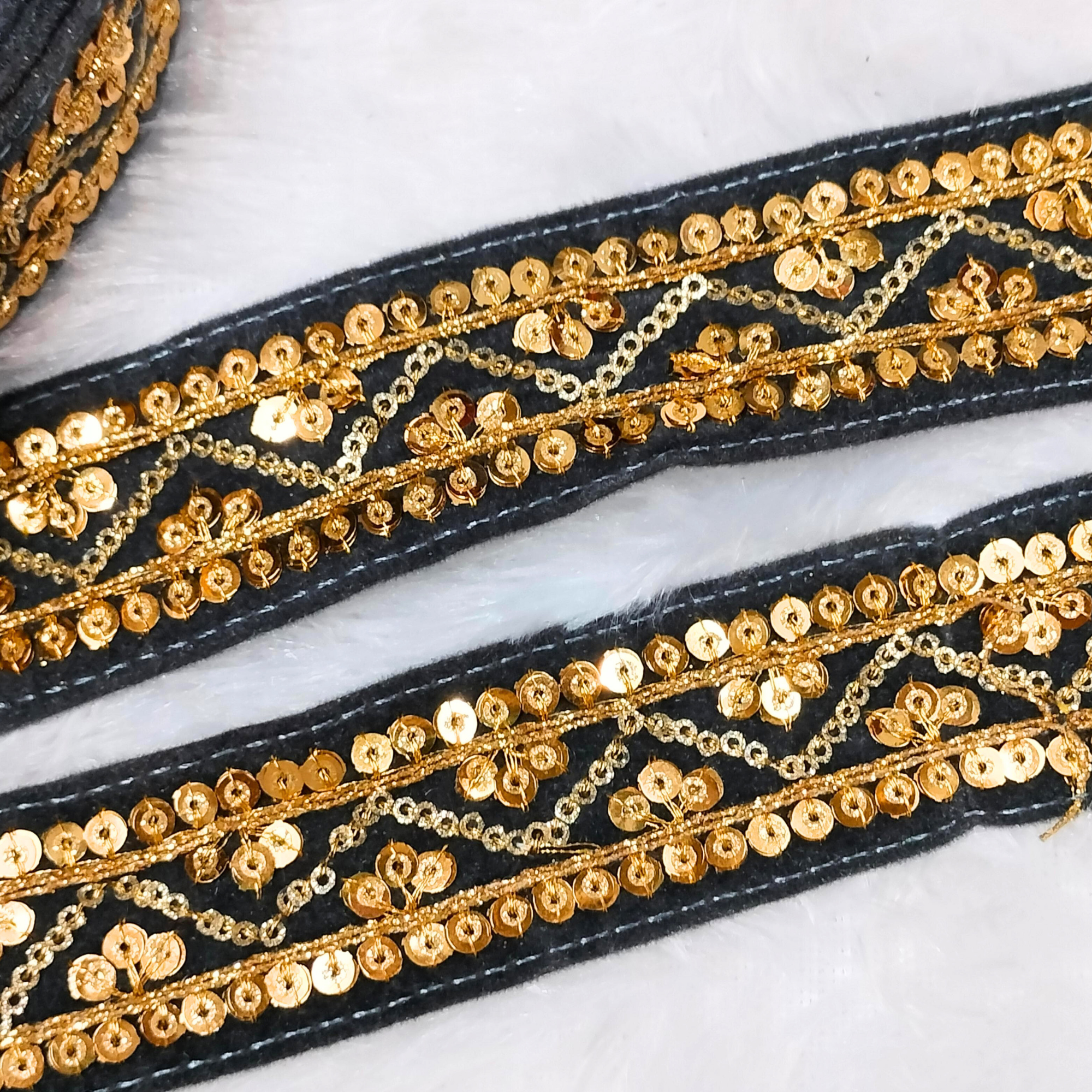 Fancy Zari And Sequin Trim