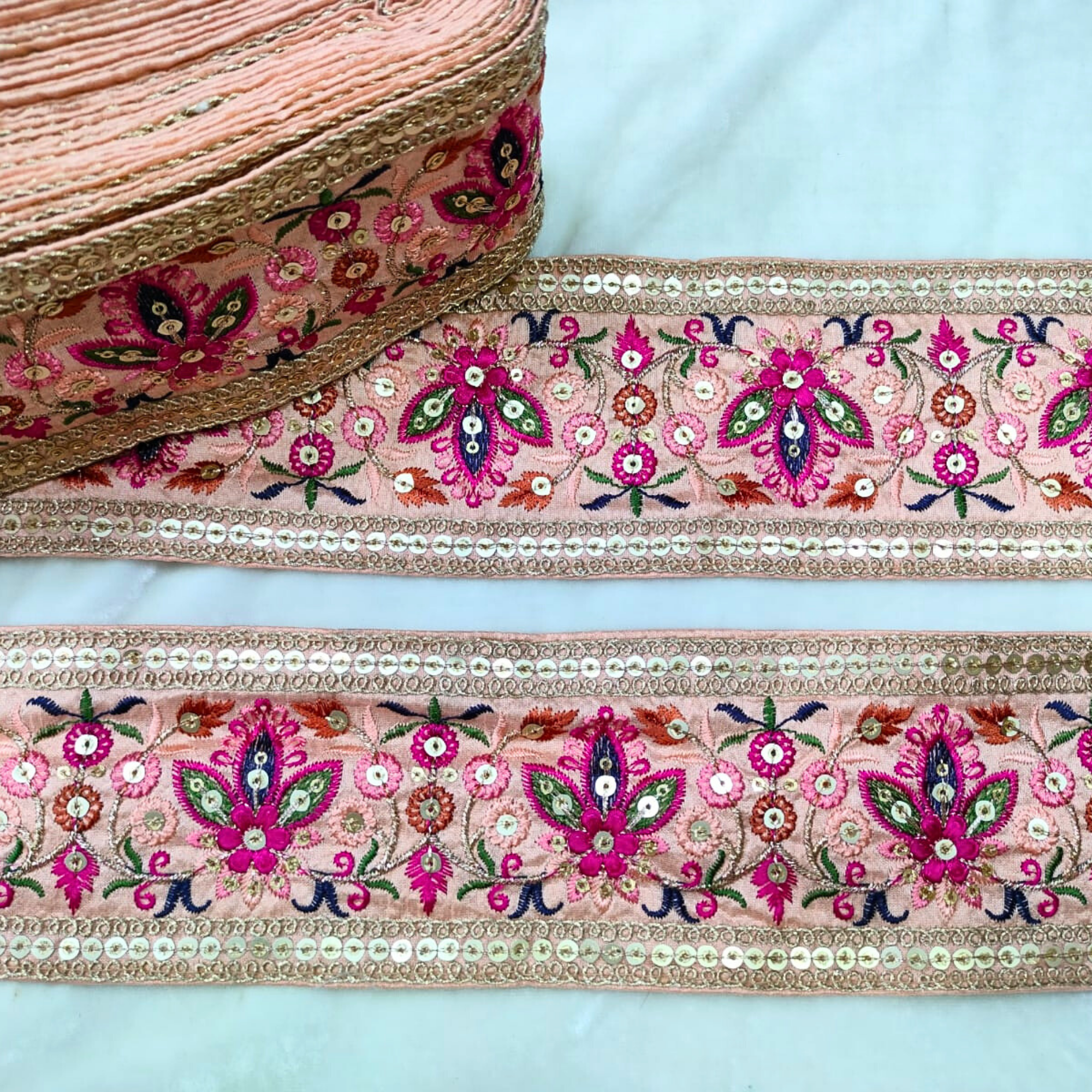 Multicolor Embroidered Trim