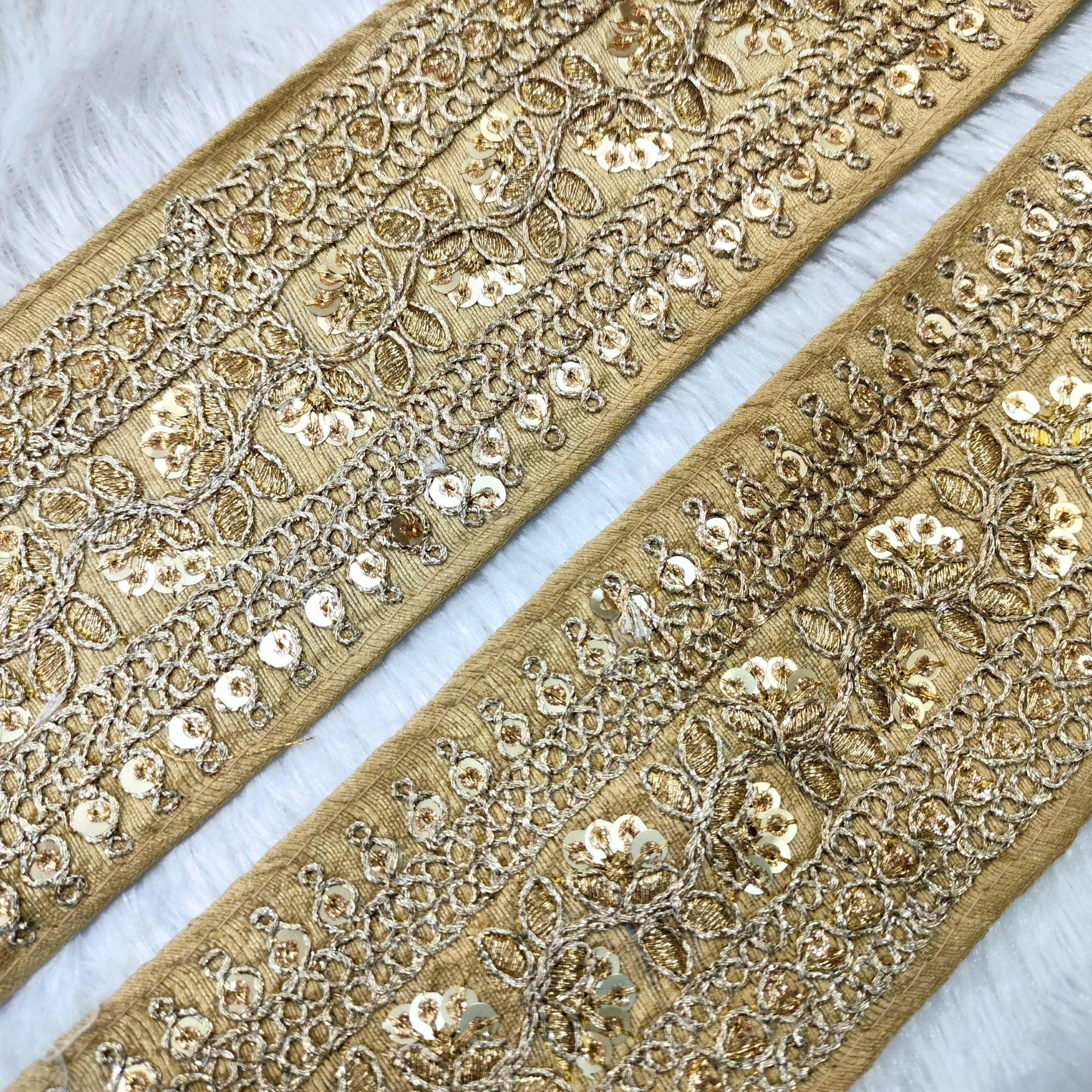 Navy Blue Fancy Zari Trim