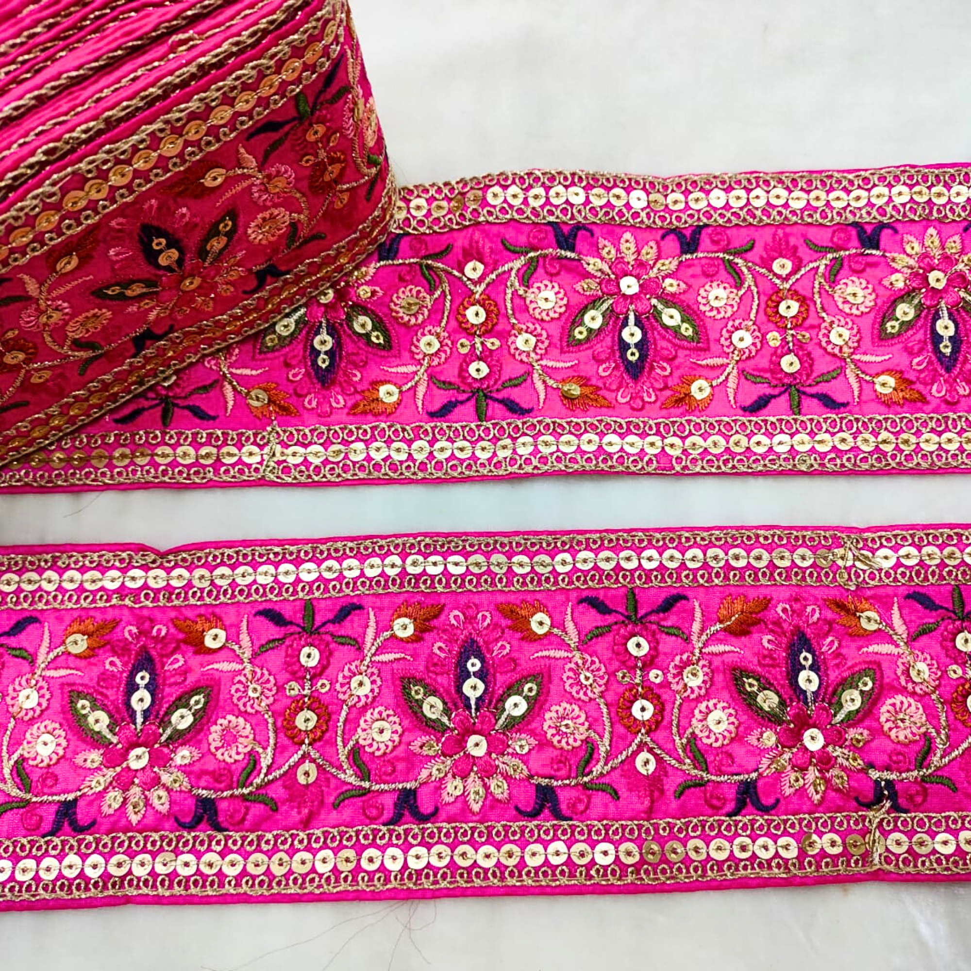 Multicolor Embroidered Trim