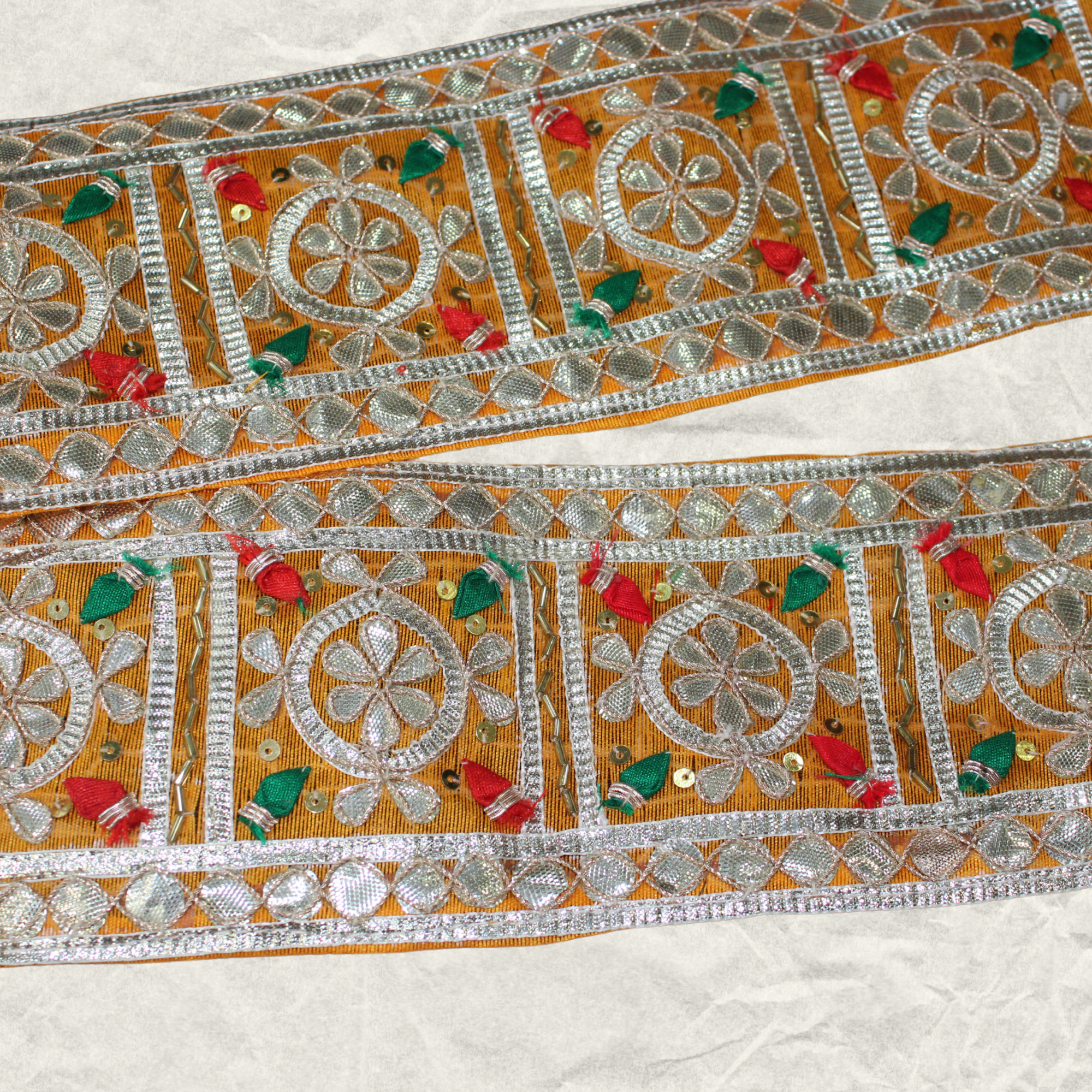 Multicolor Handcrafted Gota Trim